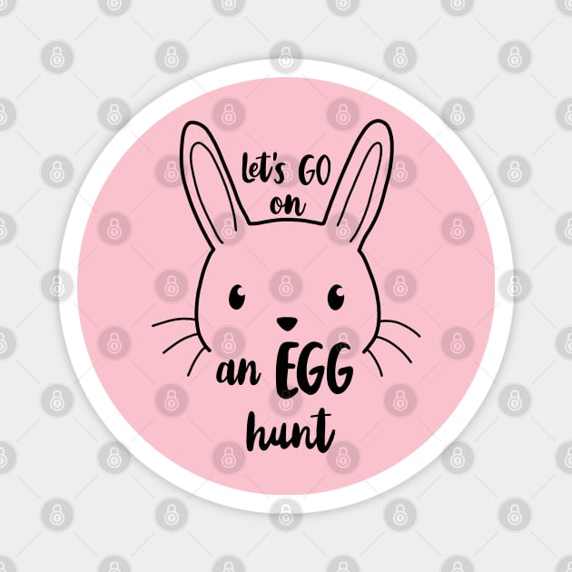 Easter Bunny - Egg Hunt Magnet by valentinahramov